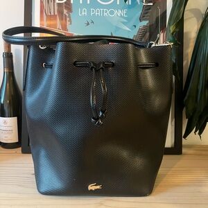 Lacoste Black Bucket Bag